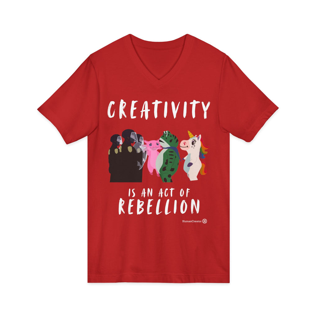 Creativity is Rebellious V-Neck Tee