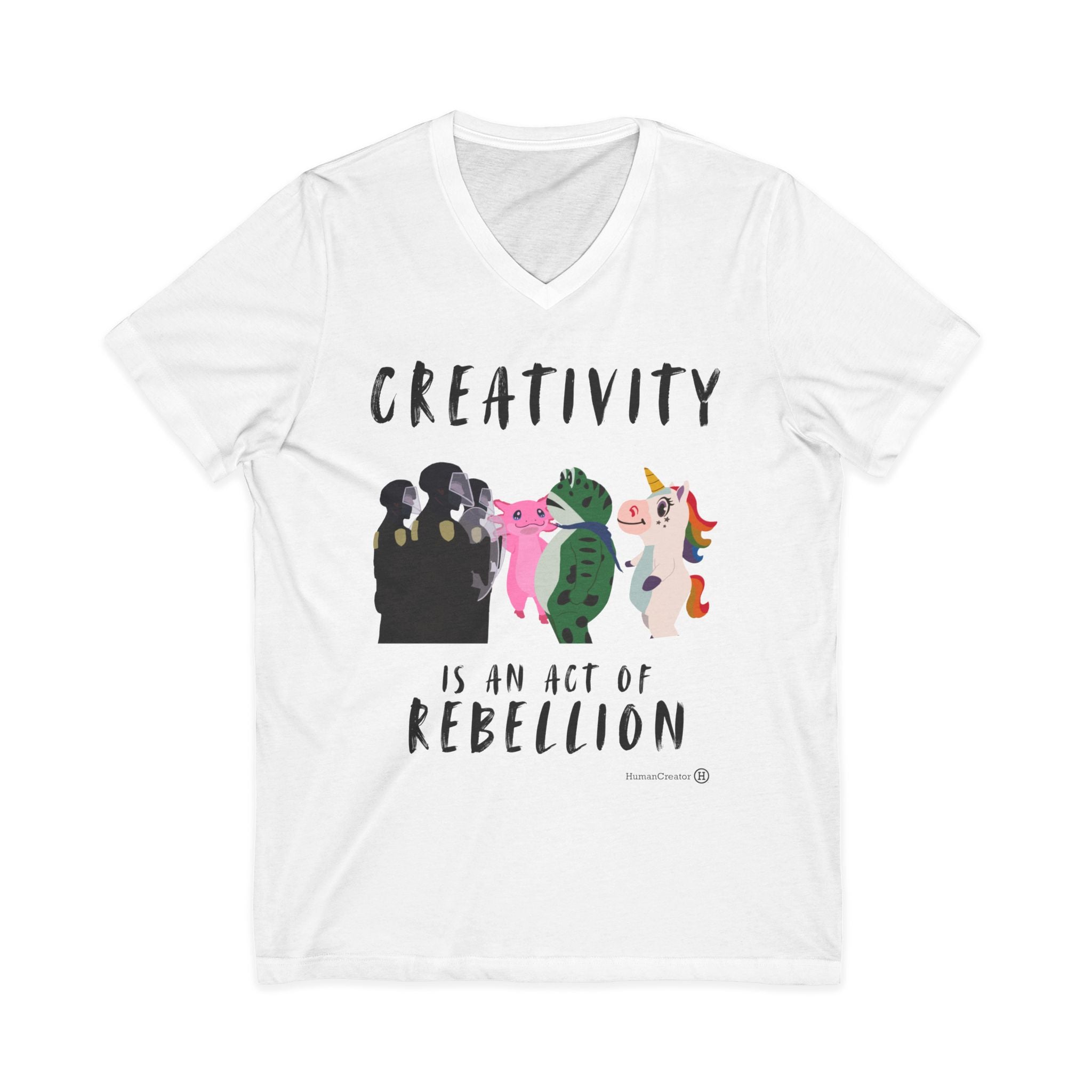 Creativity is Rebellious V-Neck Tee
