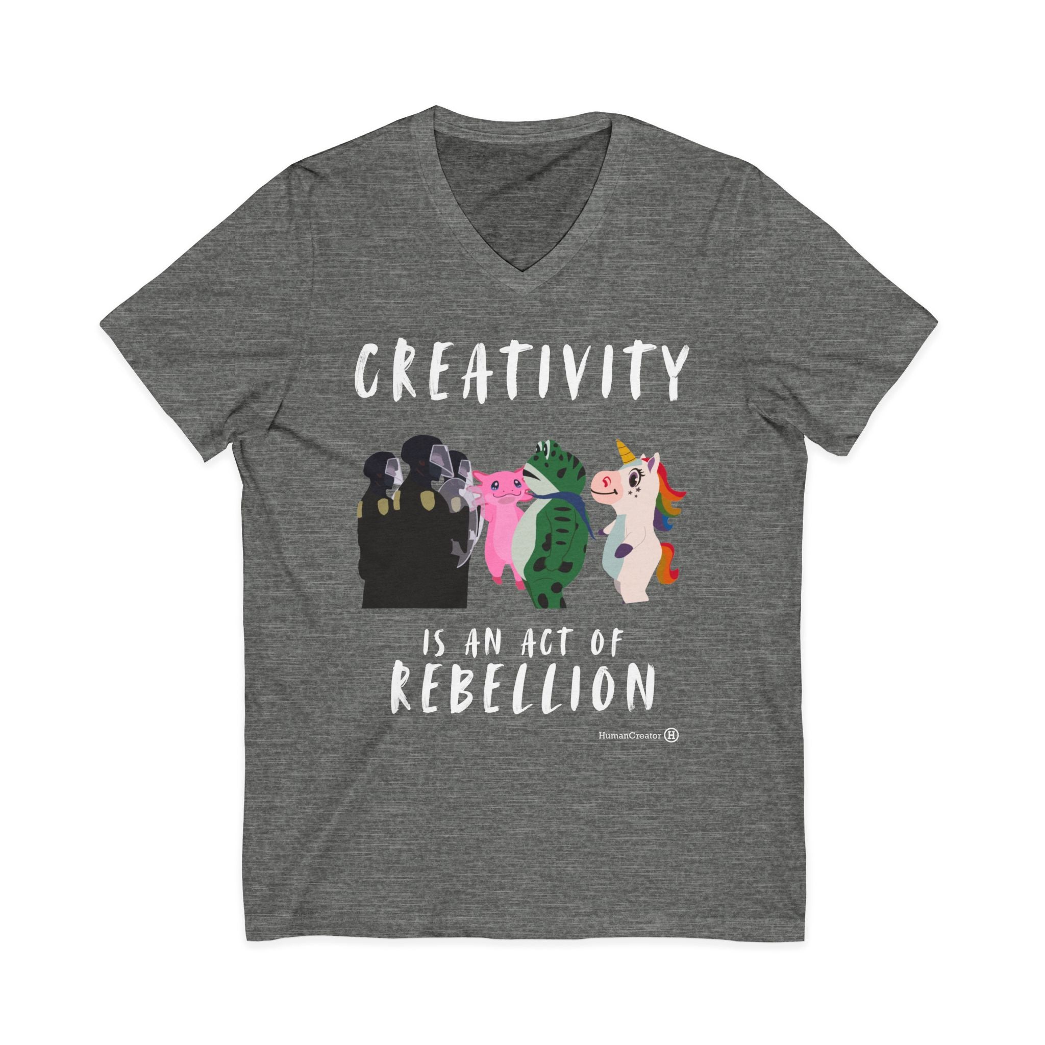 Creativity is Rebellious V-Neck Tee