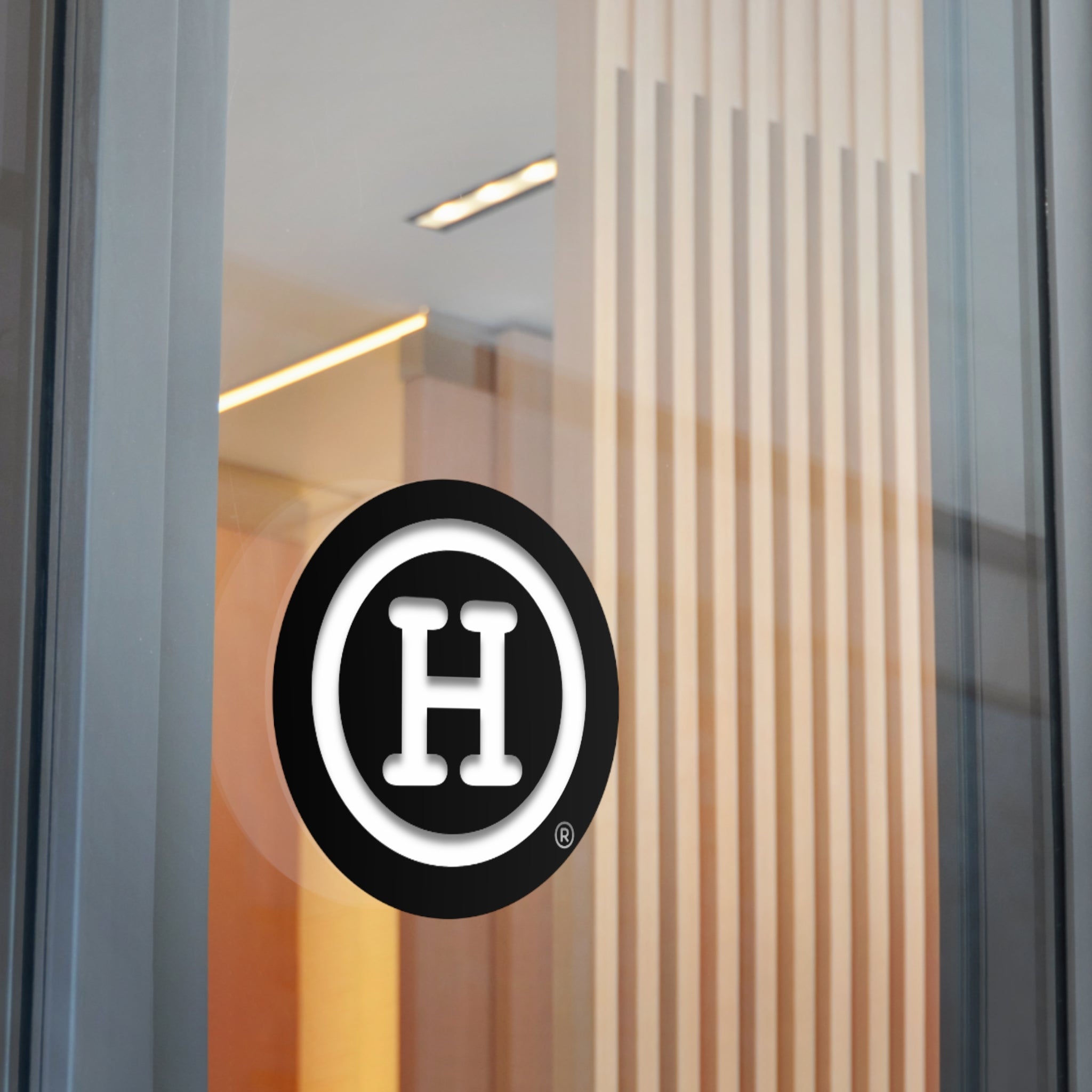 White Shadow (H) Sticker on Black