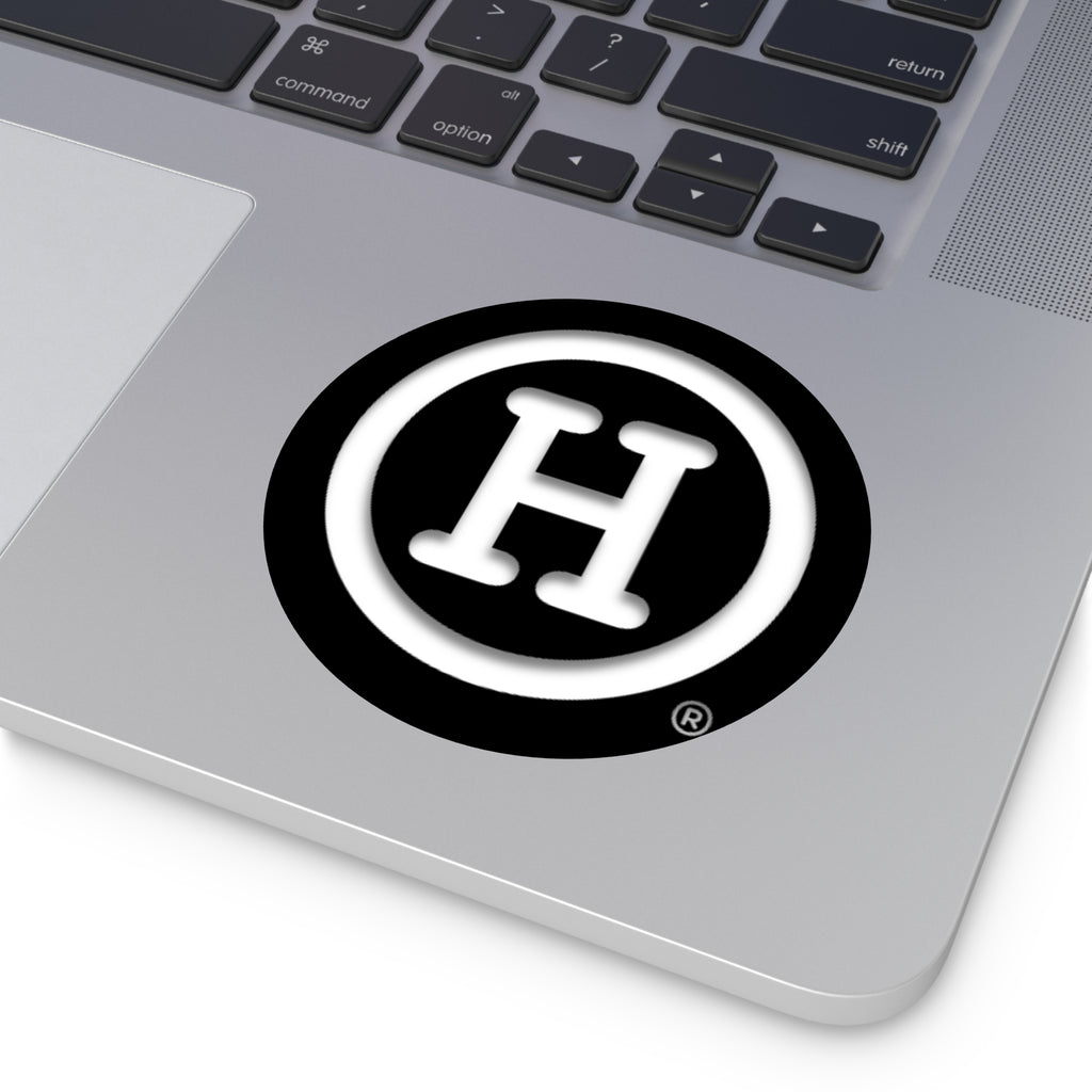 White Shadow (H) Sticker on Black
