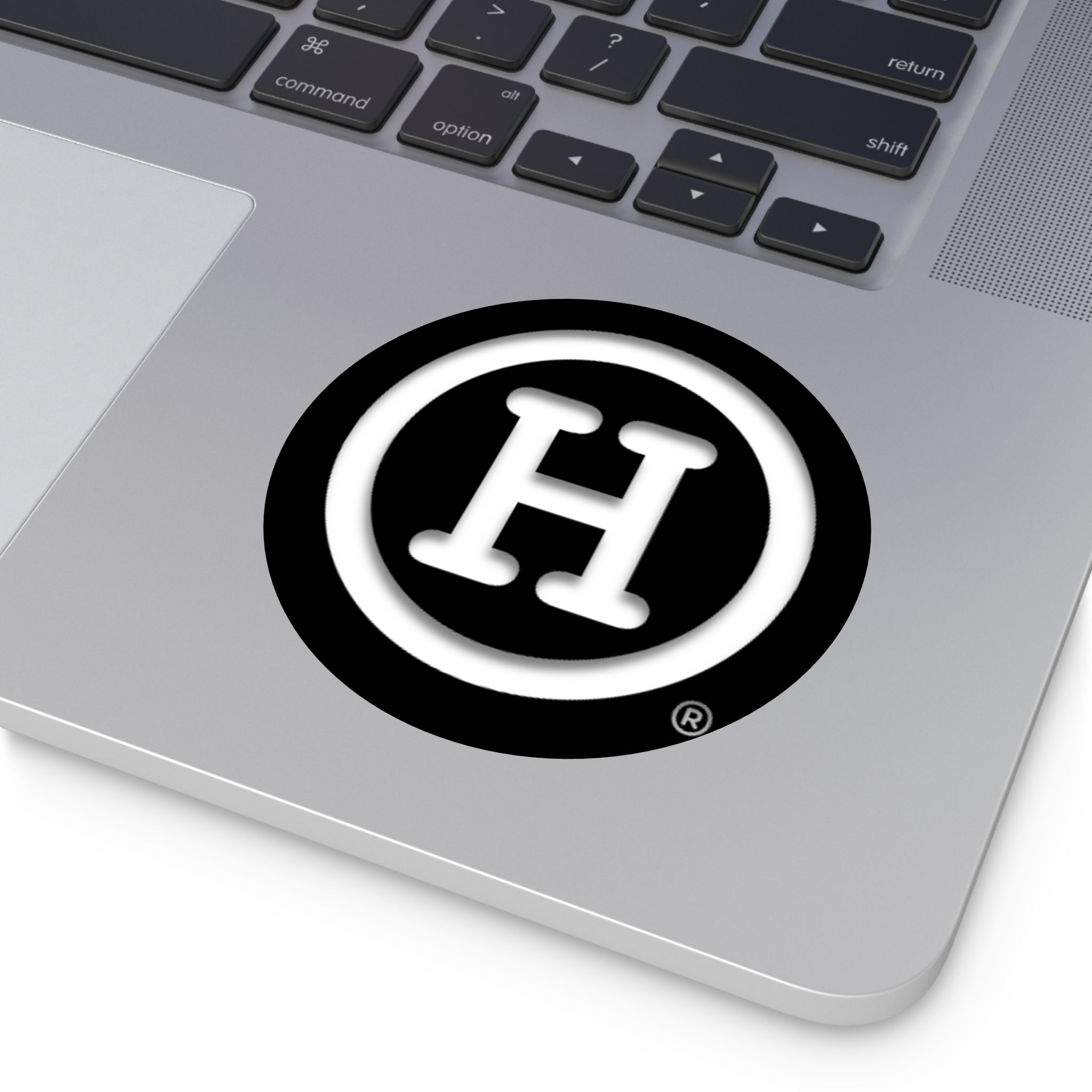 White Shadow (H) Sticker on Black