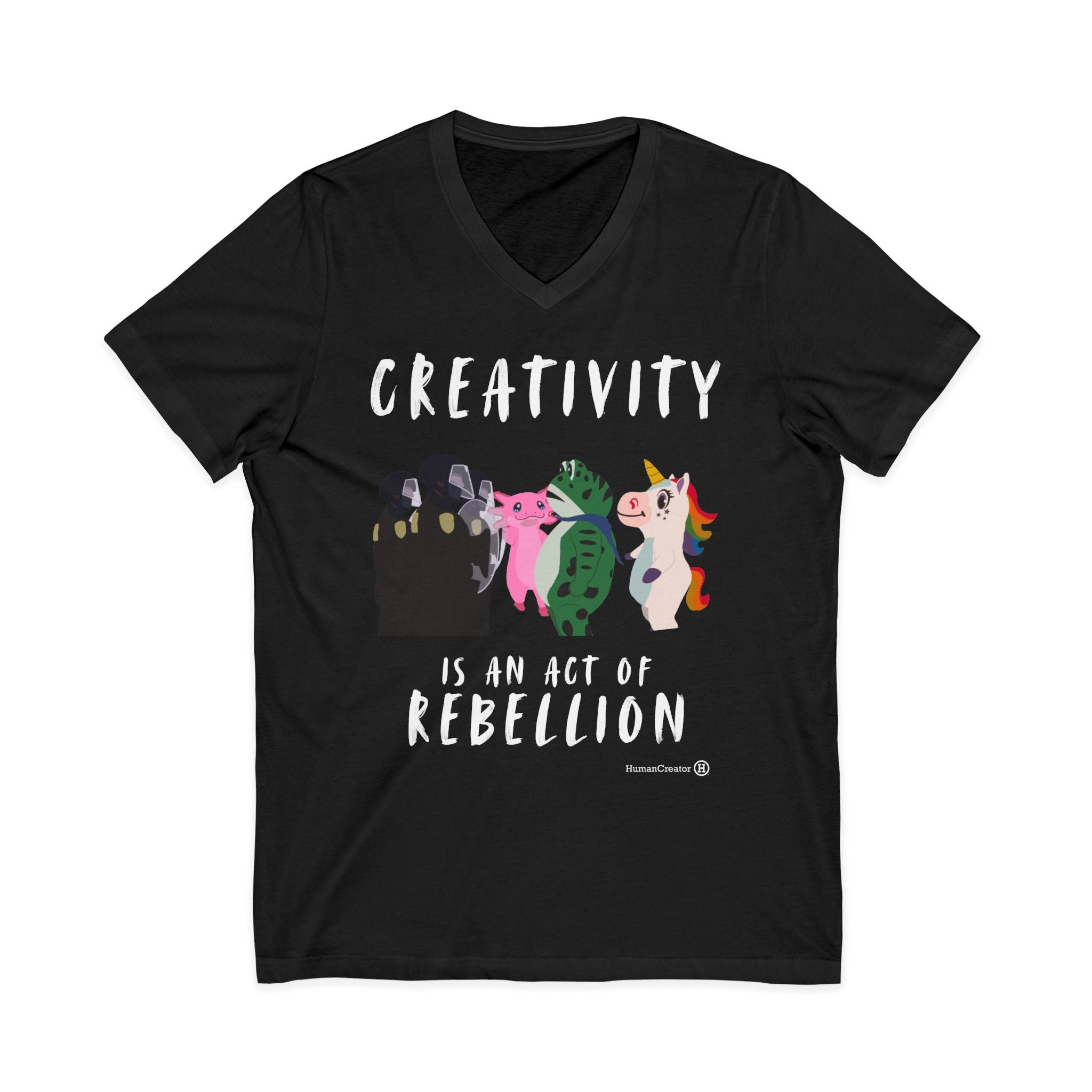 Creativity is Rebellious V-Neck Tee