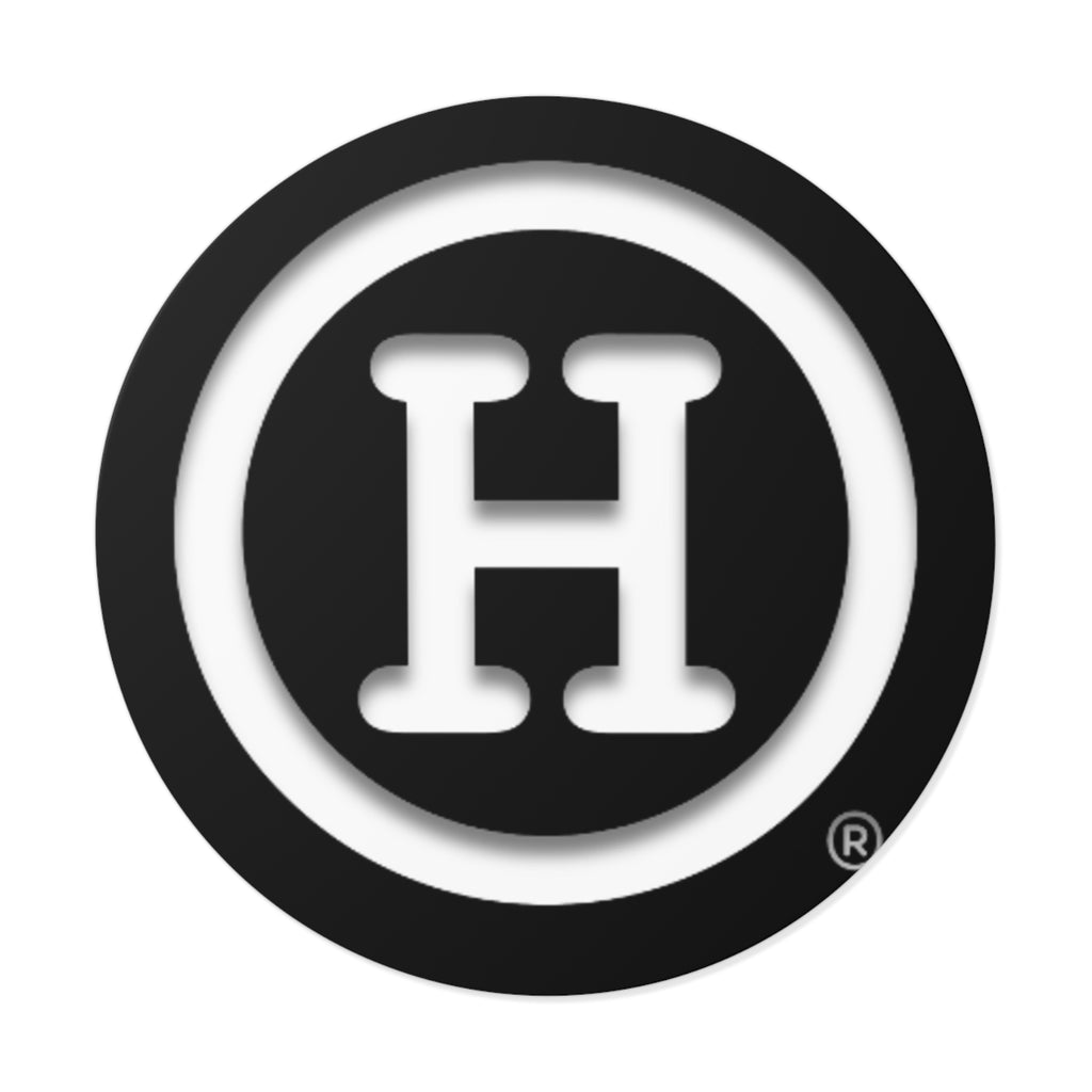 White Shadow (H) Sticker on Black