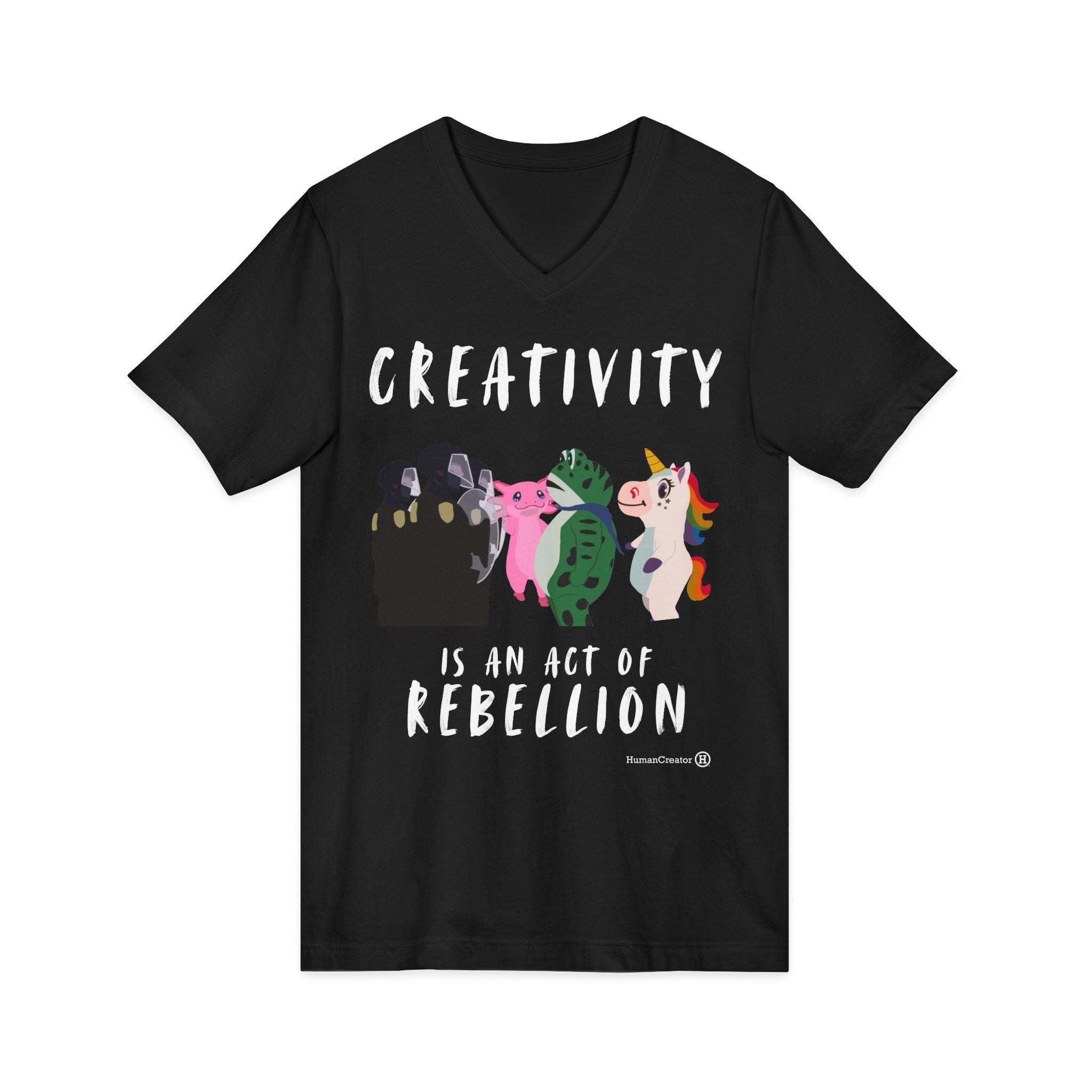 Creativity is Rebellious V-Neck Tee