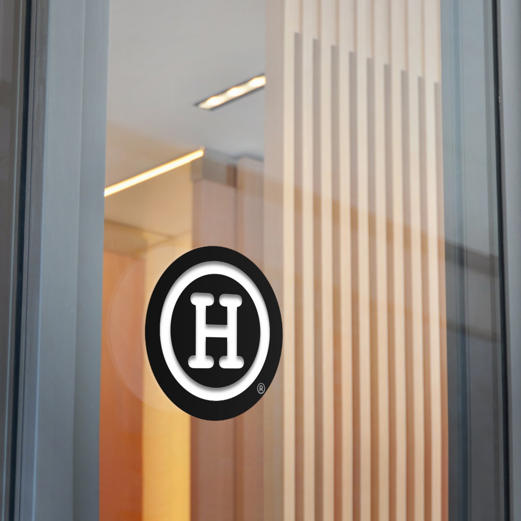 White Shadow (H) Sticker on Black