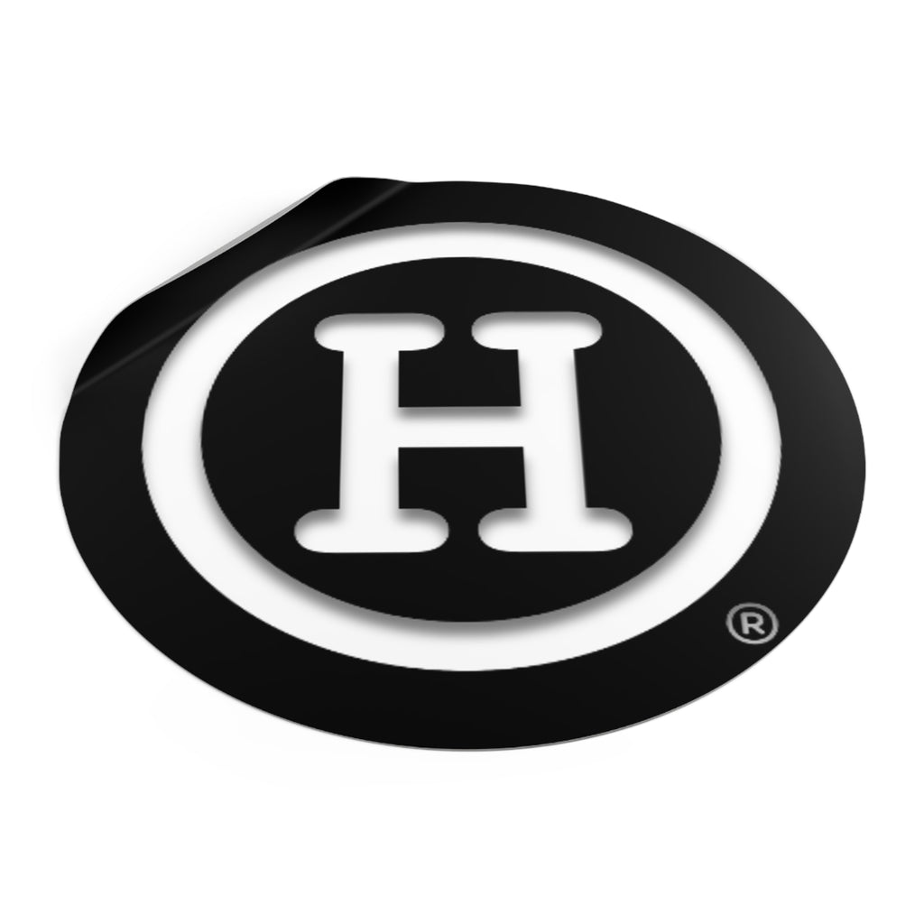 White Shadow (H) Sticker on Black
