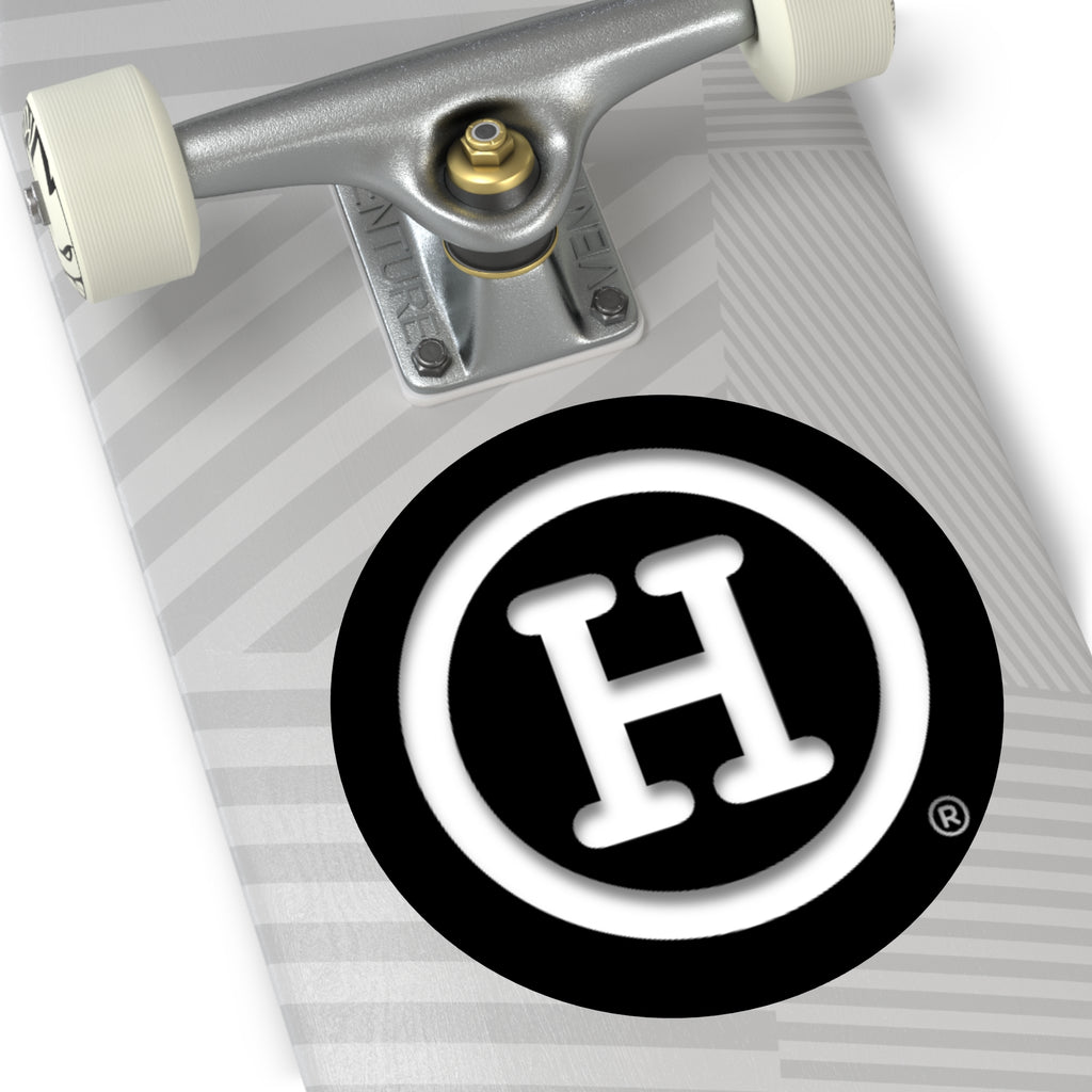 White Shadow (H) Sticker on Black