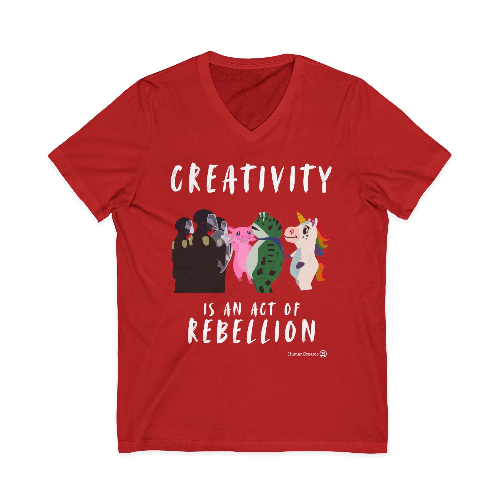 Creativity is Rebellious V-Neck Tee
