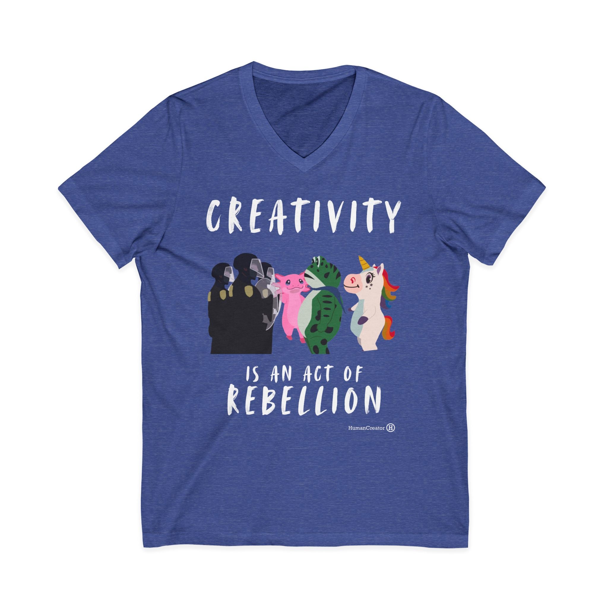Creativity is Rebellious V-Neck Tee