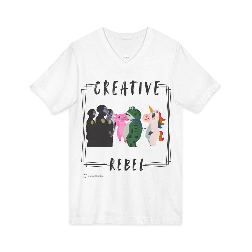 Unisex Jersey Short Sleeve V-Neck Tee