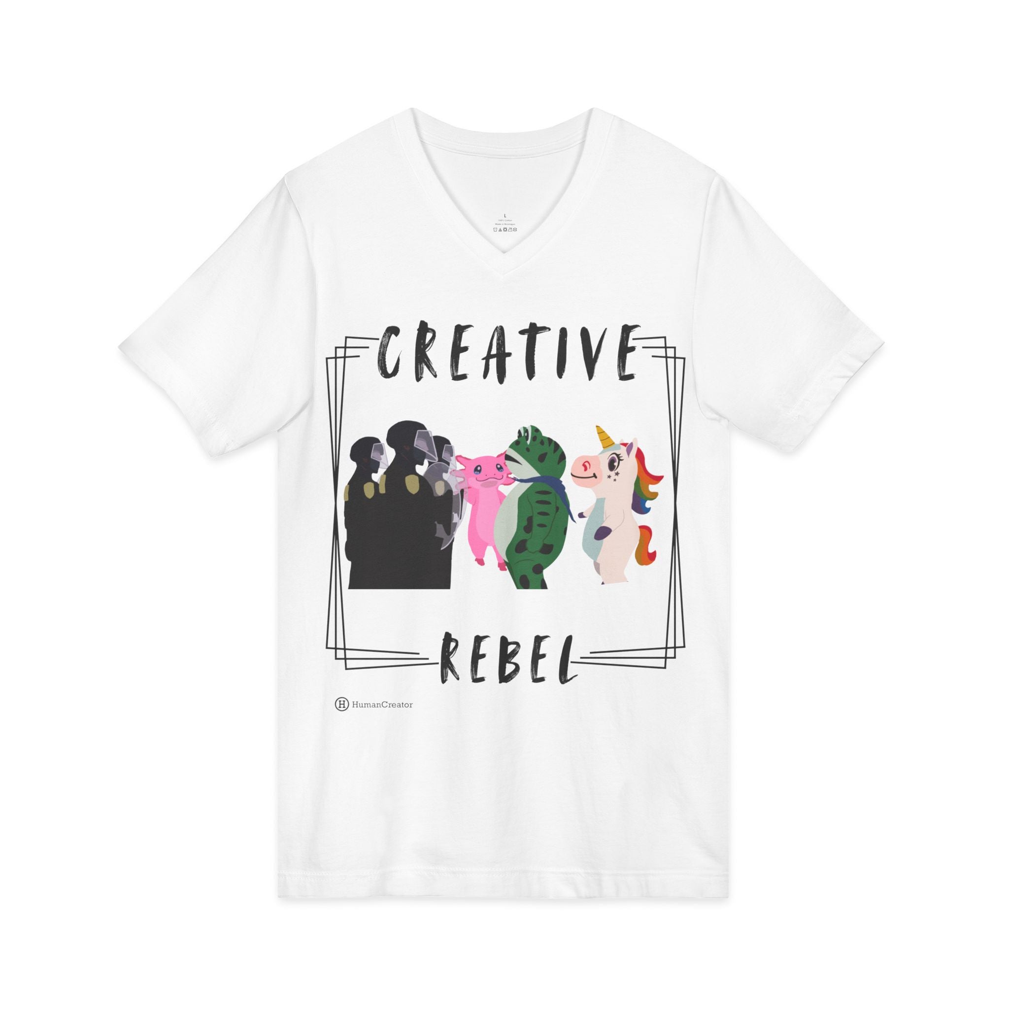 Unisex Jersey Short Sleeve V-Neck Tee